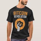 T-shirt Révolution Bitcoin Crypto Design (Devant)