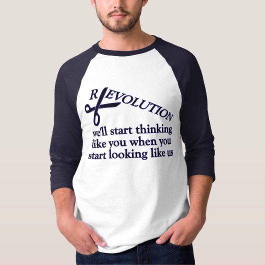 T-shirt Révolution contre évolution (Devant)