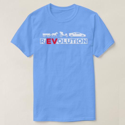 T-shirt Révolution de la batterie du véhicule électrique (Design devant)