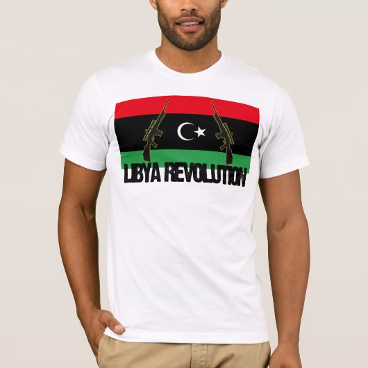 T-SHIRT RÉVOLUTION DE LA LIBYE (Devant)