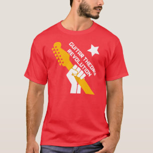 T-shirt Révolution de théorie de guitare - rouge