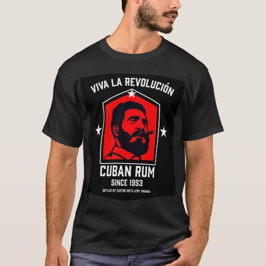 T-shirt Révolution des boissons au rhum libre à Cuba (Devant)