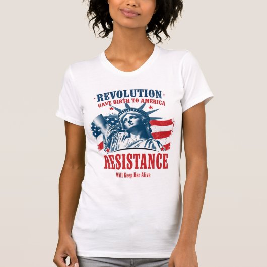 T-shirt Revolution Gave Birth To America (Devant)