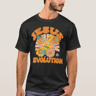T-shirt Révolution Jésus drôle Christian Super Boho V-Nec