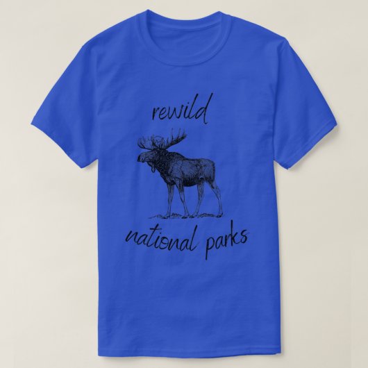 T-shirt Rewild Nos Parcs Nationaux Rewilding Conservation  (Design devant)