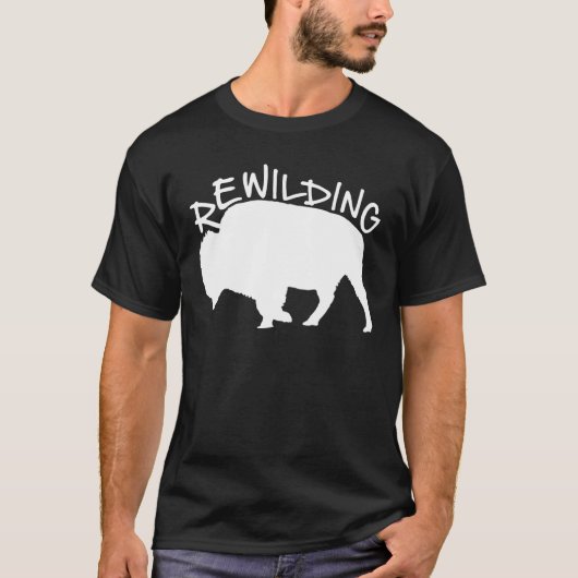 T-shirt rewilding bison bison (Devant)
