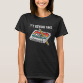 T-shirt Rewind Time Cassette Cassette Crayon Crayon Crayon (Devant)