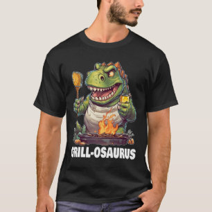 T-shirt Rex Bbq Dinosaur Drôle Fête des Pères Griller