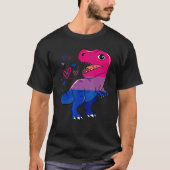 T-shirt Rex Dinosaur Bisexual Drapeau Bisexuality Pride Mo (Devant)