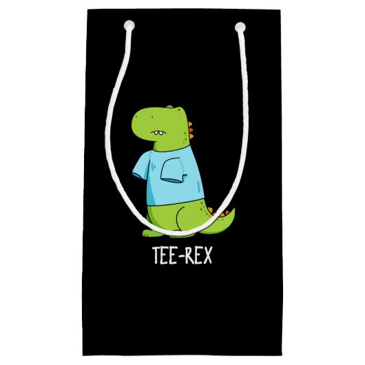 T-shirt Rex Funny TShirt TRex Dinosaur Pun Dark BG Klein Cadeauzakje (Voorkant)