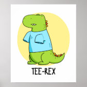 T-shirt Rex Funny TShirt TRex Dinosaur Pun Poster (Voorkant)