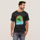 T-shirt rex playing rugby football (Devant entier)