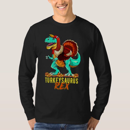 T-shirt Rex Turkeysaurus Rex Dino Turkey Toddler Boys Than (Devant)