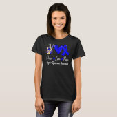 T-shirt Reyeu2019s Syndrome Awareness Peace Love Hope Blue (Devant entier)
