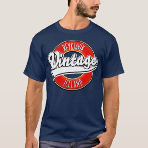 T-shirt Reykjavk Islande logo vintage