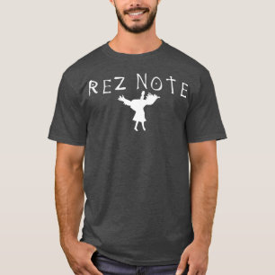 T-shirt Rez Note Powwow Native American Design 