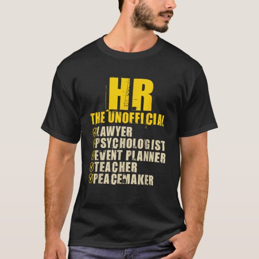 T-shirt RH Recru non officiel de gestion des ressources hu (Devant)