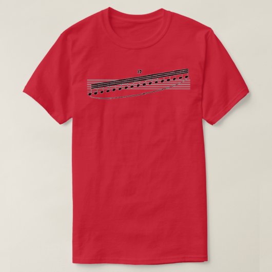 T-shirt Rhapsodie en bleu Clarinet Gliss (Design devant)