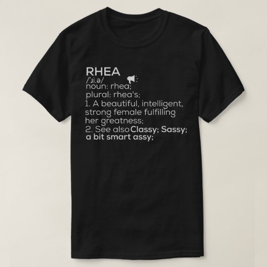 T-shirt Rhea Nom Rhea Définition Rhea Nom Femme Rhea Me (Design devant)