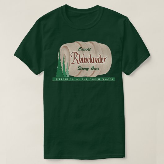 T-shirt Rhinelander Bière Rétro Déficit Wisconsin Breweria (Design devant)