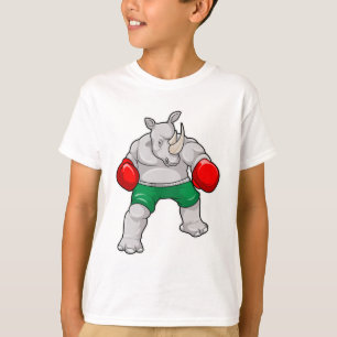 T-shirt Rhino à Boxing avec gants de boxe