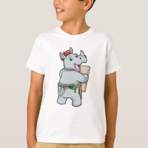 T-shirt Rhino à la peinture avec des couleurs