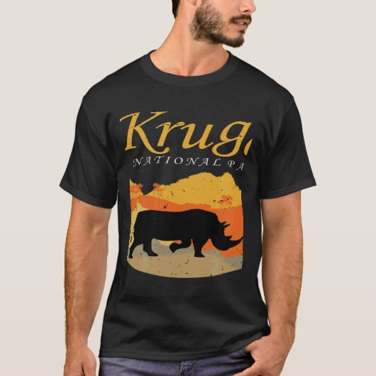 T-shirt Rhino Afrique Kruger Parc national Safari Big Five (Devant)