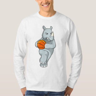 T-shirt Rhino as Basketball