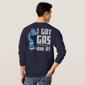 T-shirt Rhino Bleu : "J'ai du gaz" Dormir long hommes (Dos entier)