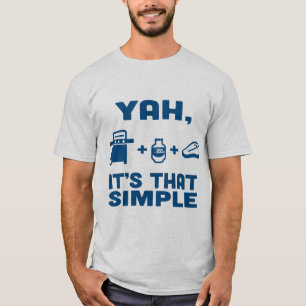 T-shirt Rhino Bleu "Ya, c'est si simple" Hommes