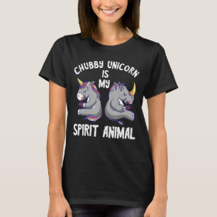 T-shirt Rhino Chubby Unicorn Spirit Animal Animal Rights R