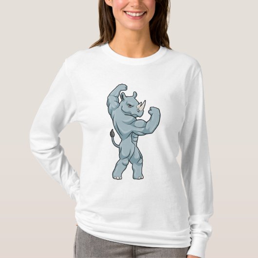 T-shirt Rhino comme Bodybuilder extrême (Devant)