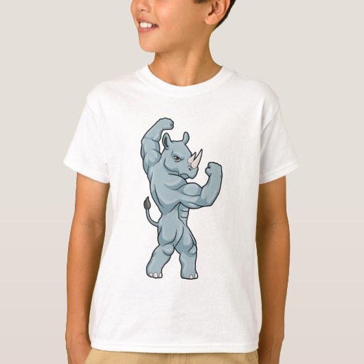 T-shirt Rhino comme Bodybuilder extrême (Devant)