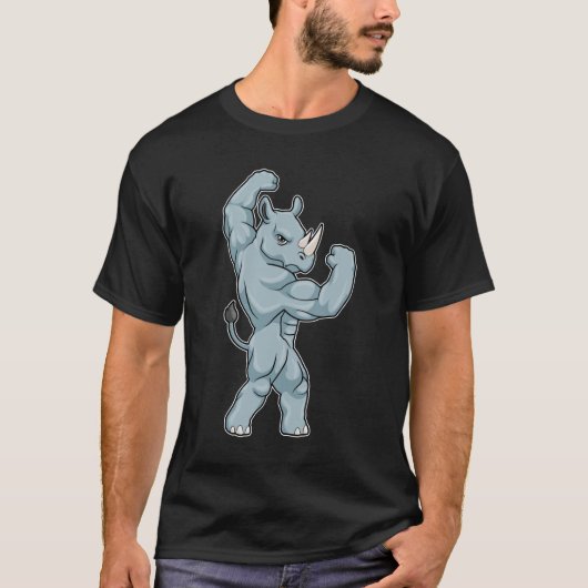 T-shirt Rhino comme Bodybuilder extrême (Devant)