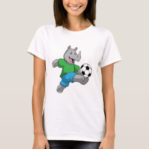 T-shirt Rhino comme joueur de football avec Soccer