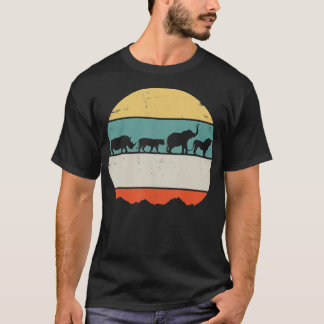 T-shirt Rhino Eléphant Lion D'Afrique | Cadeau faunique