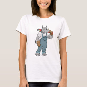 T-shirt Rhino en Handyman avec Pince à pompe à eau