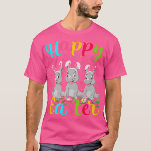 T-shirt Rhino Lover Drôle Oeuf de Pâques Bunny Rhino Happy