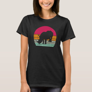 T-shirt Rhino vintage Retro Rhino Silhouette Zoo Animal 70