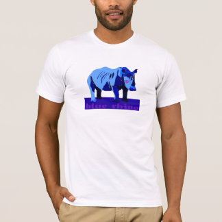 T-shirt Rhinocéros bleu avec des verres