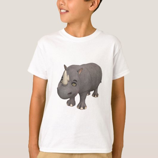 T-shirt Rhinocéros de bande dessinée (Devant)