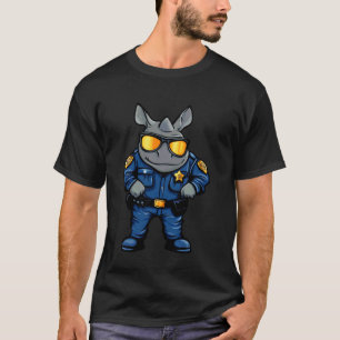 T-shirt Rhinocéros de police Policier Rhinocéros