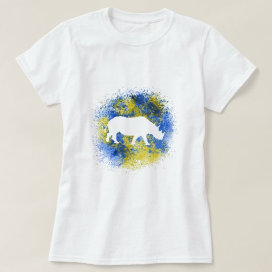 T-shirt Rhinoceros Jaune (Design devant)