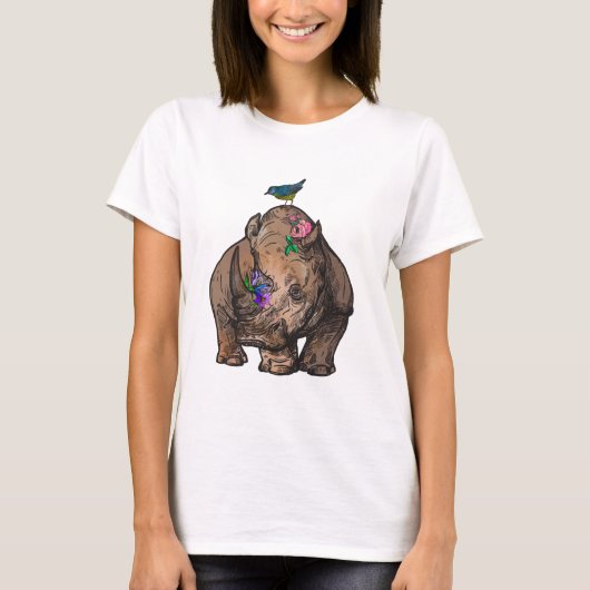T-shirt rhinocéros mignons (Devant)