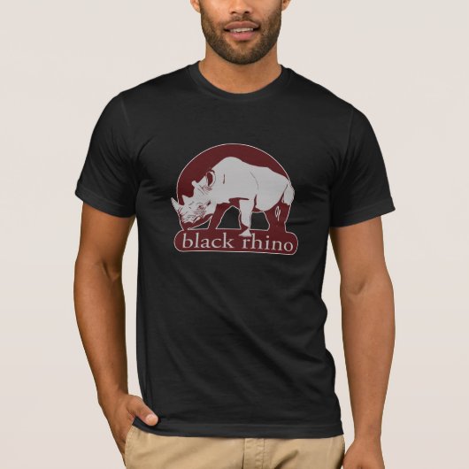 T-shirt rhinocéros noir (Devant)