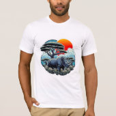 T-SHIRT RHINOCEROS NOIR 7 (Devant)