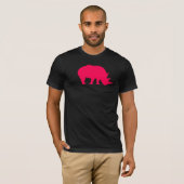 T-shirt Rhinocéros rose (Devant entier)