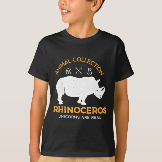 T-shirt Rhinoceros Unicorns Are Real Funny Animal  (Devant)