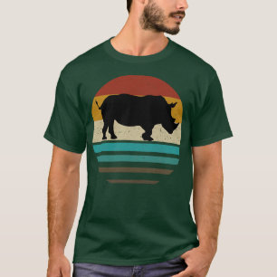 T-shirt Rhinoceros Vintage style rétro cadeau