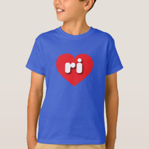 T-shirt Rhode Island coeur rouge - I love ri